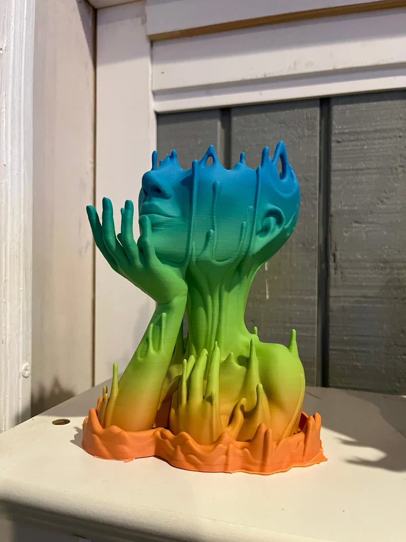 female head planter pot Woman Head Planter face Flower Pot Melted sculpture art girl succulent – Utterly Custom 3D