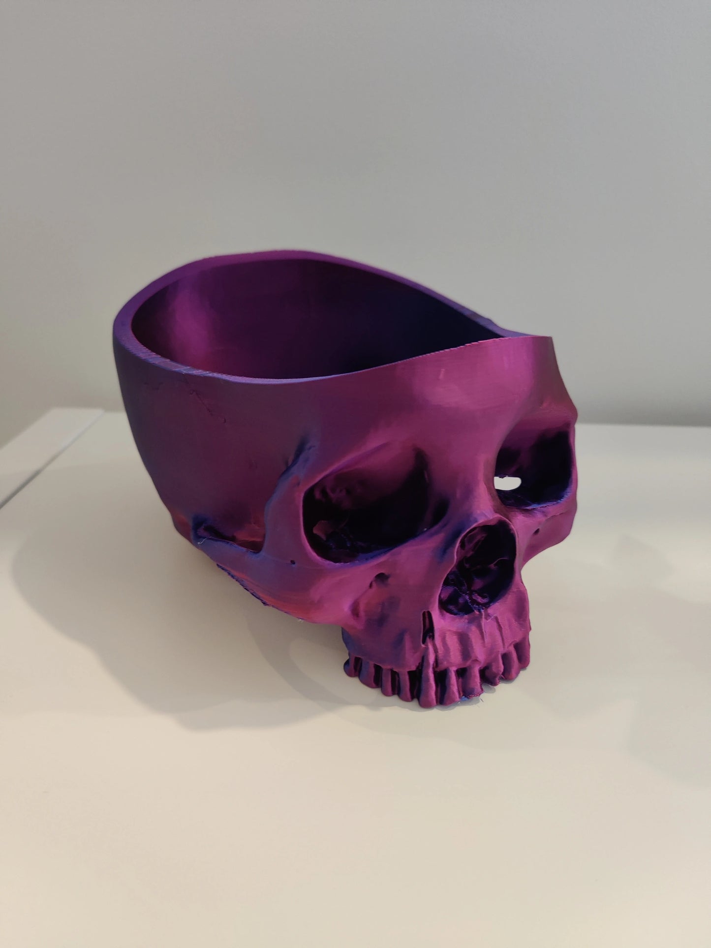 Human Skull [2 Sizes] Realistic Succulent Planter Horror Halloween Gothic 3D Printed Indoor Home Decor